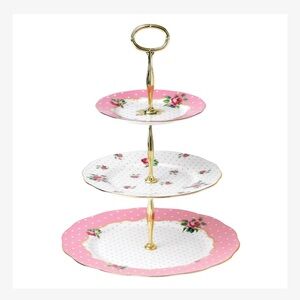 Royal Albert Cheeky Pink Tiered Cake Stand